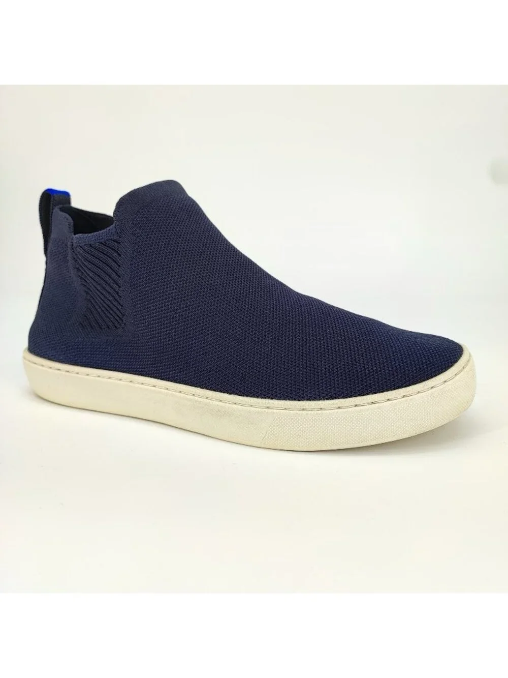 Rothy's The Chelsea Women's Size 10 Boots Navy Blue Knit Washable Slip On